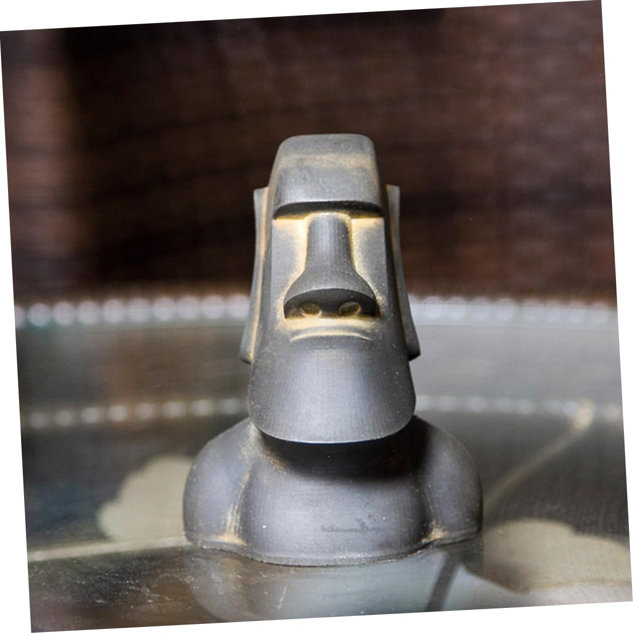 GALPADA Statua Moai in Miniatura Decorazione in Resina Isola Di Pasqua Scultura Da Scrivania Per Ufficio o Casa Estetica Culturale