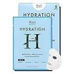 Rael Face Mask Skin Care, Hydrating Face Masks - Bamboo Facial Sheet Mask, Korean Skincare, Dewy Skin Care, Hydrating and Moisturizing, made with Fruit Extracts, All Skin Types (Hydration, 5 Sheets)