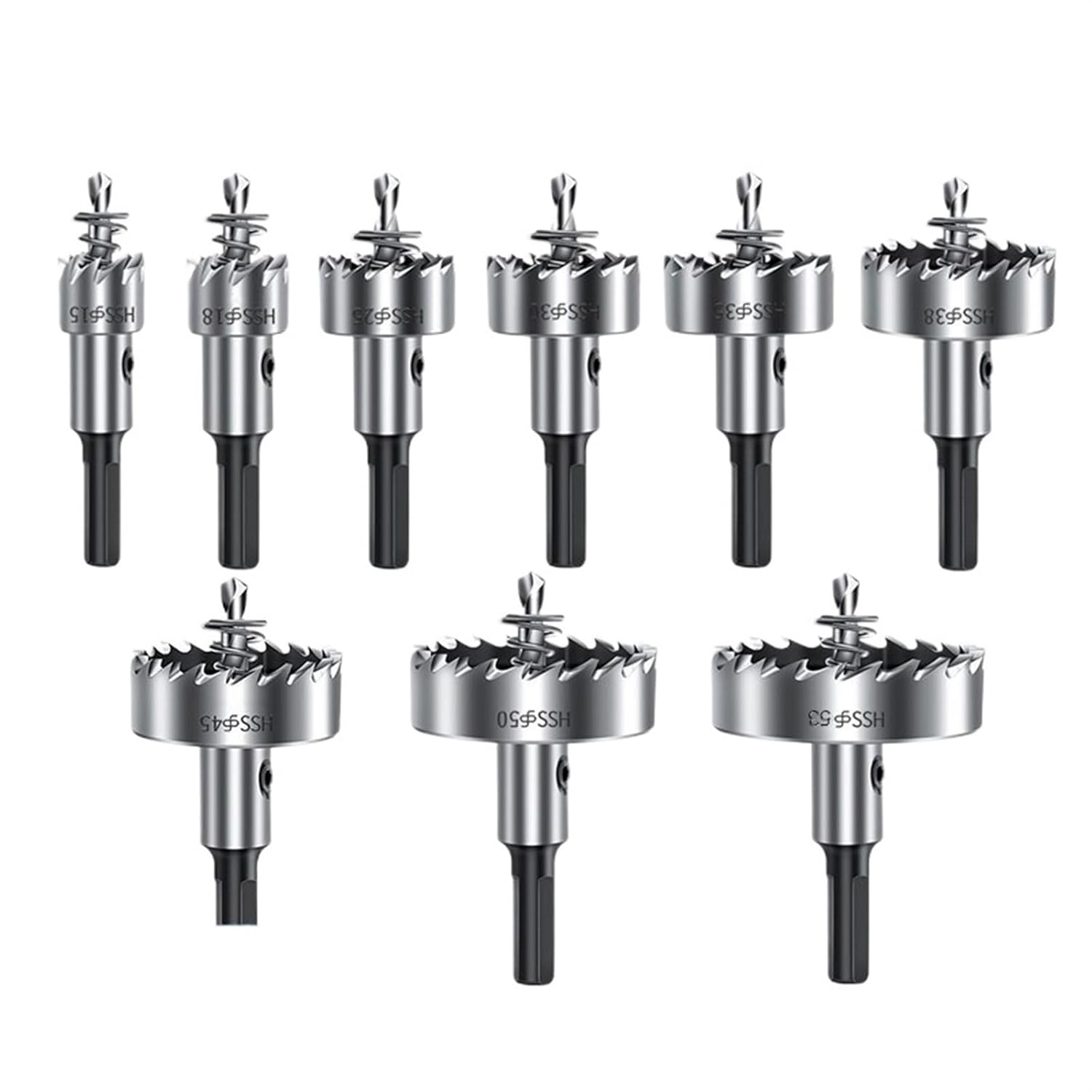 MObyat HSS Hole Drill 15-53mm Stainless Steel Hole Opener Hole Drill Bit for Metal Alloy Iron Cutting Drilling Tool 1Pcs(50mm)