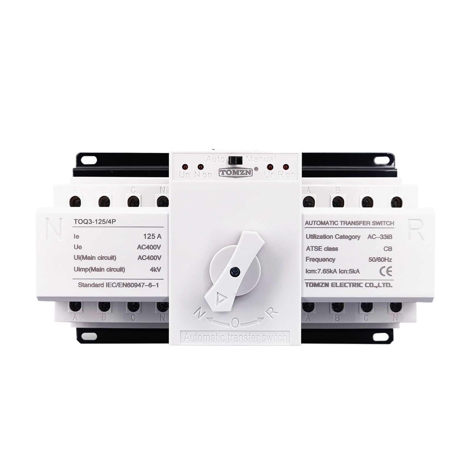 VSPPJYFG ATS 4P 125A Three-Phase Four Wire 230V Dual Power Automatic Transfer Switch TOQ3-4P/125