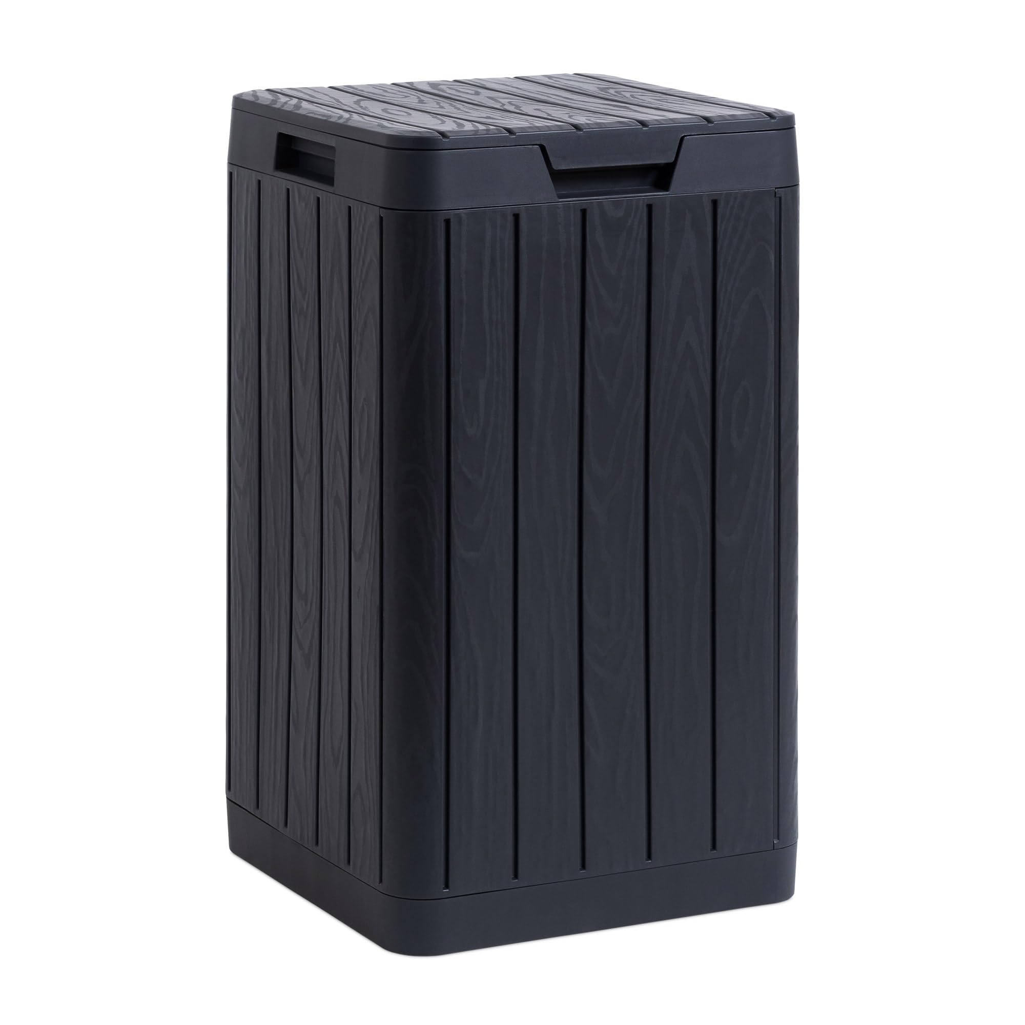 TOOMAX - Poubelle de jardin 80 Litres Noire Résine inaltérable Couvercle à pression, PR4731