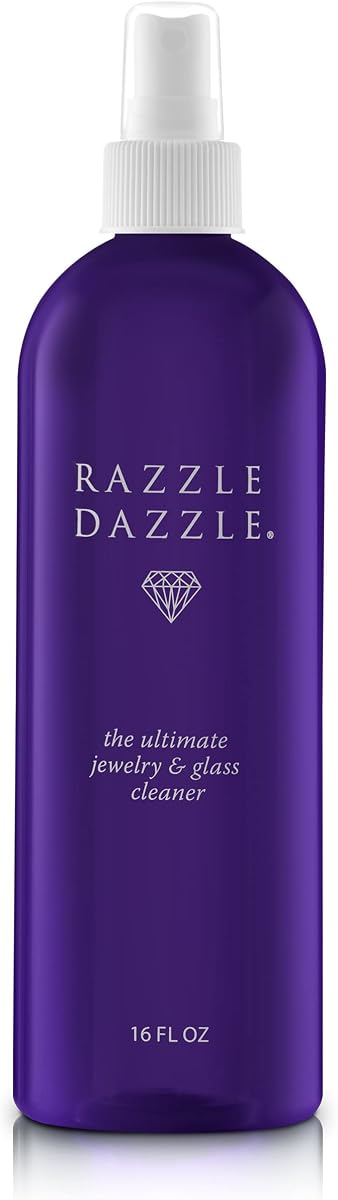 Botella pulverizadora limpiadora de joyas, relojes y cristales Razzle Dazzle, 8 oz.