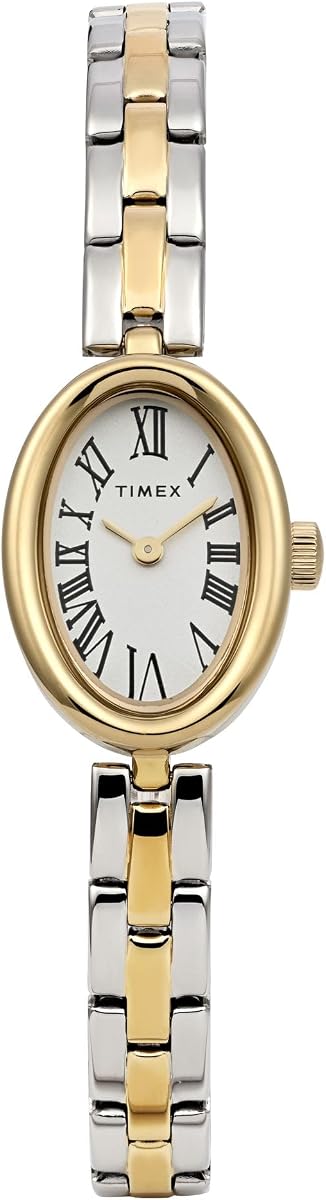 Reloj Cavatina 19 mm para mujer - Pulsera bicolor con esfera blanca y caja dorada