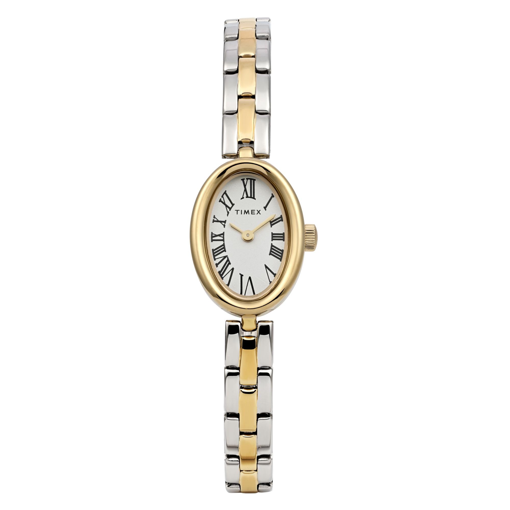 Women's Cavatina 19mm Watch - Two-Tone Bracelet White Dial Gold-Tone Case