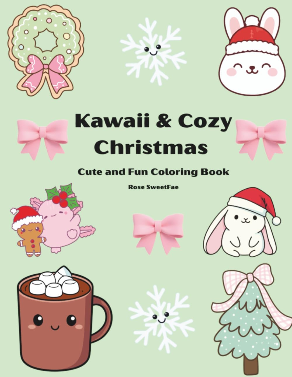 A Cute and Relaxing Christmas Coloring Book Featuring Adorable Characters, Cozy Scenes, and Festive Holiday Cheer