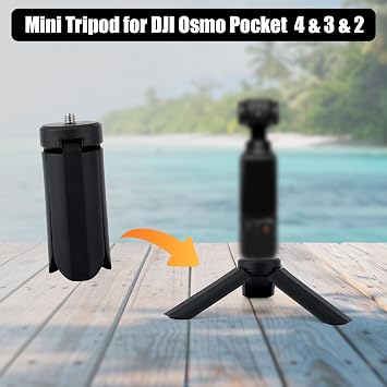 Mini Tripod for DJI Osmo Pocket 4P/4/3/2, Tabletop Stand for Insta360 Luna