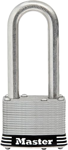 Miniatura 8 de Master Lock 5SSQLJ - Candado de acero inoxidable para exteriores con llave, paquete de 4 unidades, color plateado