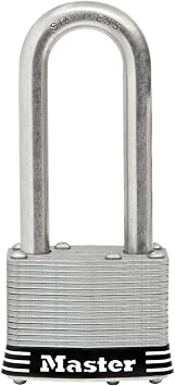 Master Lock 2in 51mm Wide Laminated Stainless Steel Pin Tumbler Padlock with 2-1/2in 64mm Shackle 5SSKADLJ