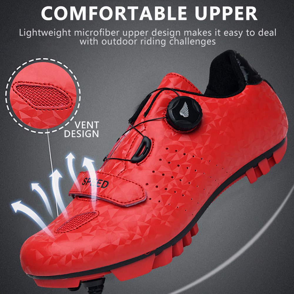 Zapatos De Ciclismo De Carretera Zapatos De Ciclismo De Spinning, 1 Par De Zapatos Antideslizantes De Carretera con Rayas Reflectantes para Ciclismo De Carretera De Montaña,Black-45