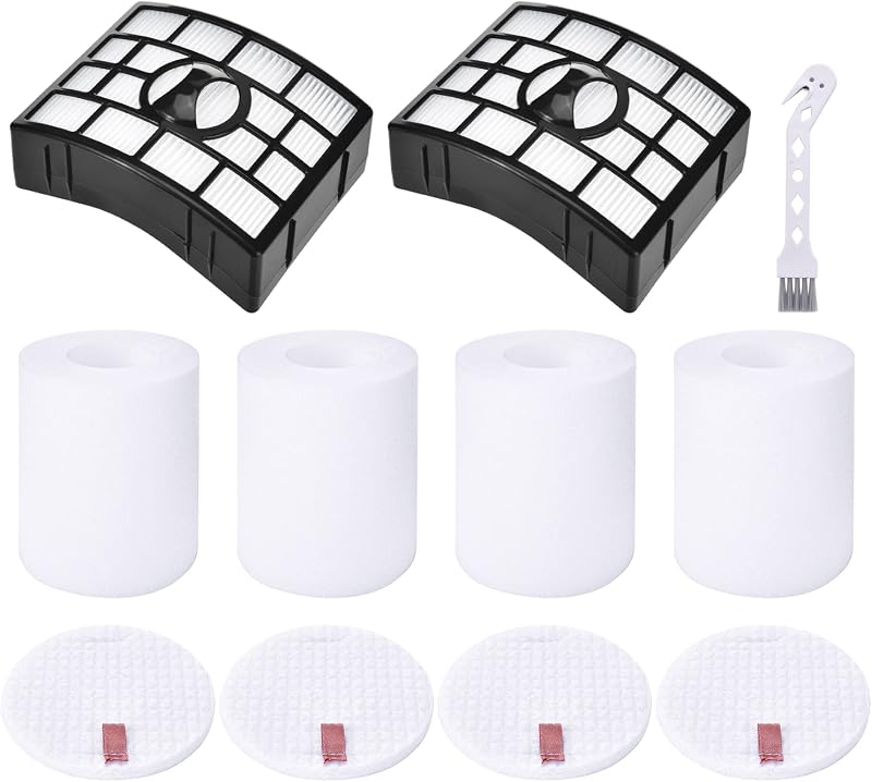Leadaybetter 2 HEPA + 4 Foam & Felt Filters for Shark Rotator Powered Lift-Away XL Capacity NV755, UV795 Vacuum Cleaner, Compare to Part # XFF750 & XHF650 Replacement | 2 HEPA + 4 Foam & Felt Filters Replacement, Compare to Part # XFF750 & XHF650