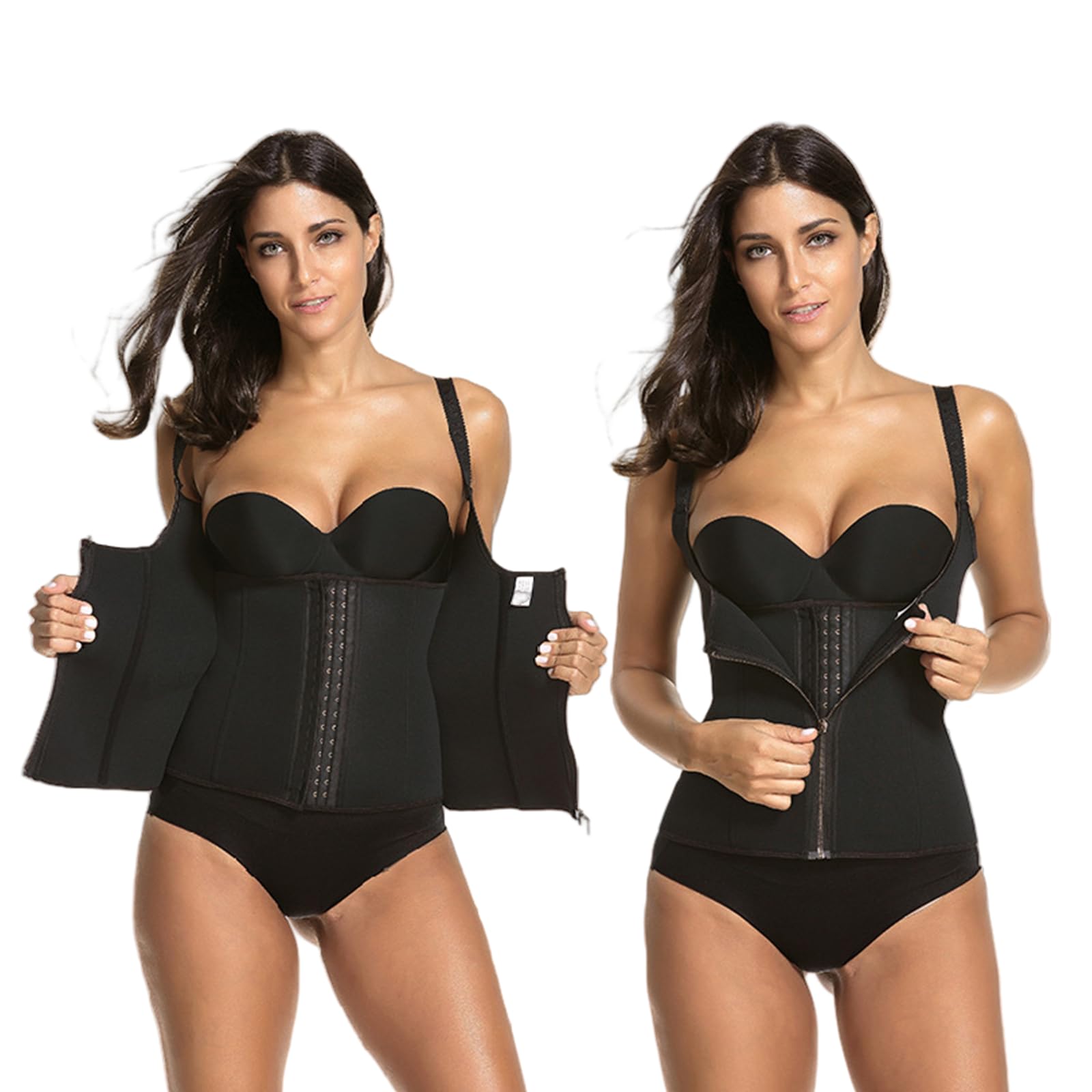 Corsetto Donna Top Modellanti Sportivi in ​​Lattice, Corsetto di Controllo della Pancia Stretto, Corsetto Sportivo Contenitivo-Cachi-m