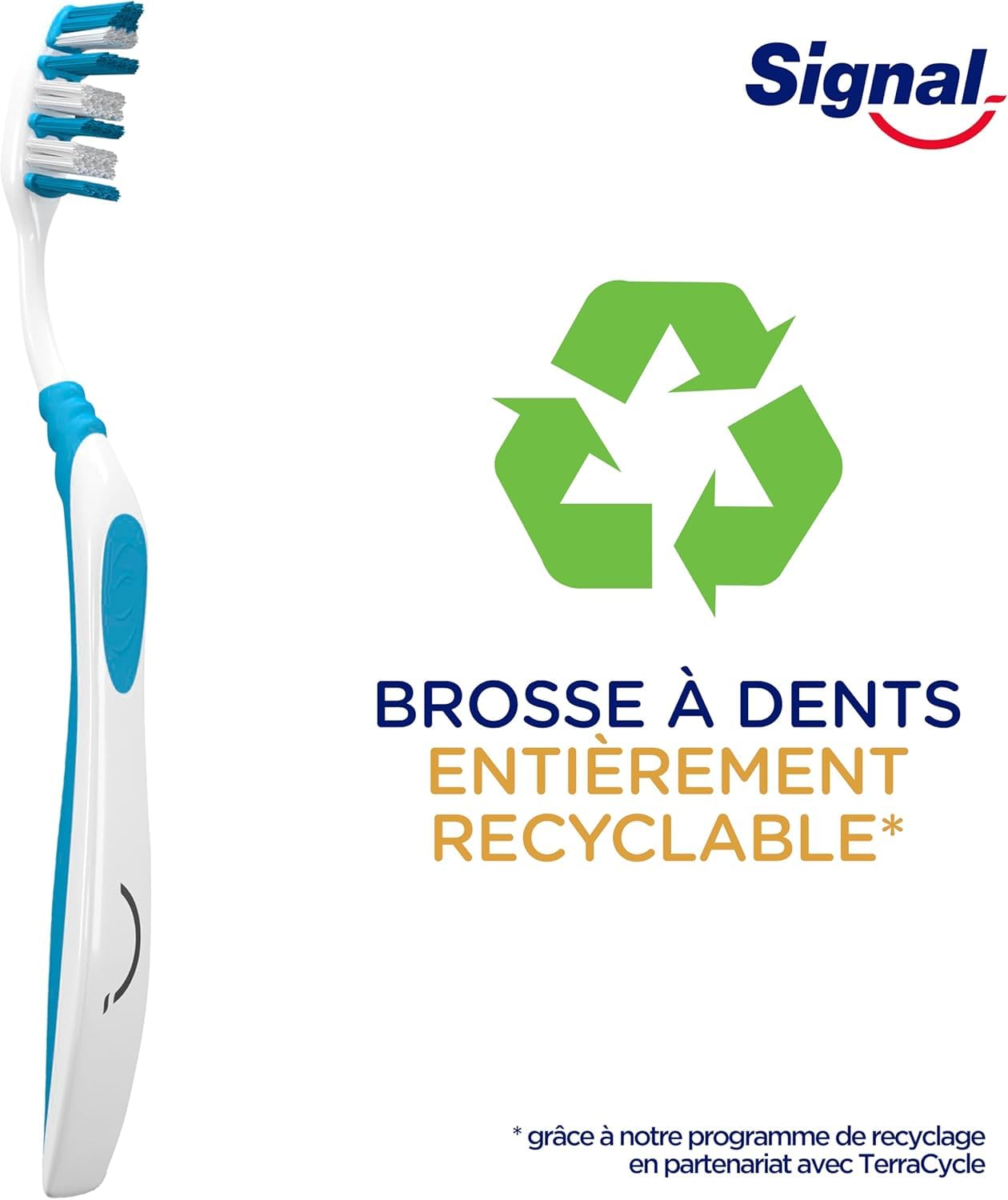 SIGNAL - Brosse à Dents Integral 8 Soin Complet - Action anti-plaque 100% prouvée - Emballage avec 75% de matériaux recyclés - Dure (lot de 12 brosses à dents), Couleur Aléatoire