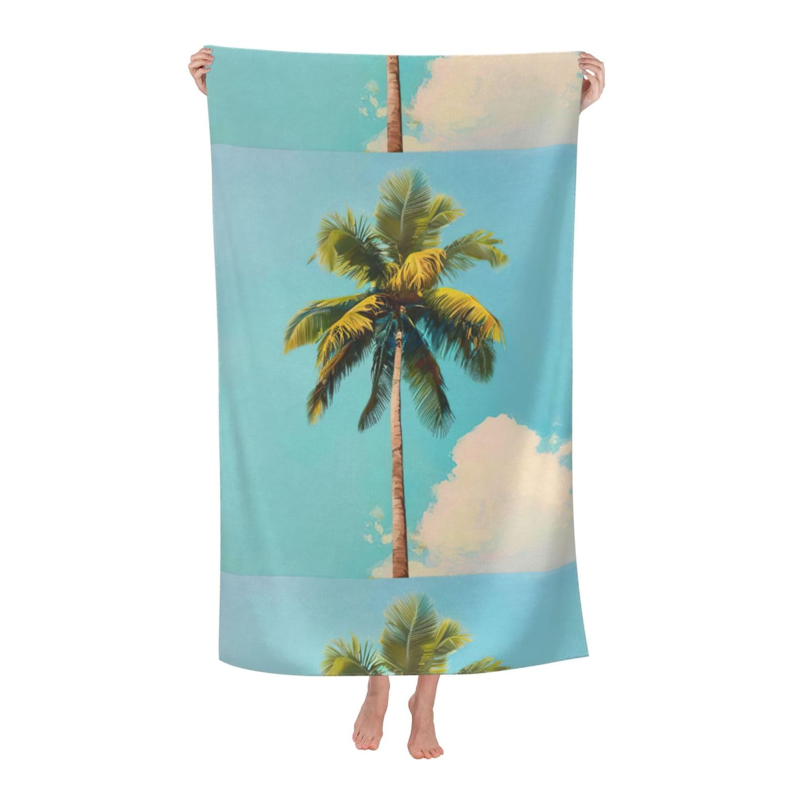 Cbaaghh Palm Tree Print Adult Beach Towels,Beach & Pool Towel,Beach Towels,Towels For Camping