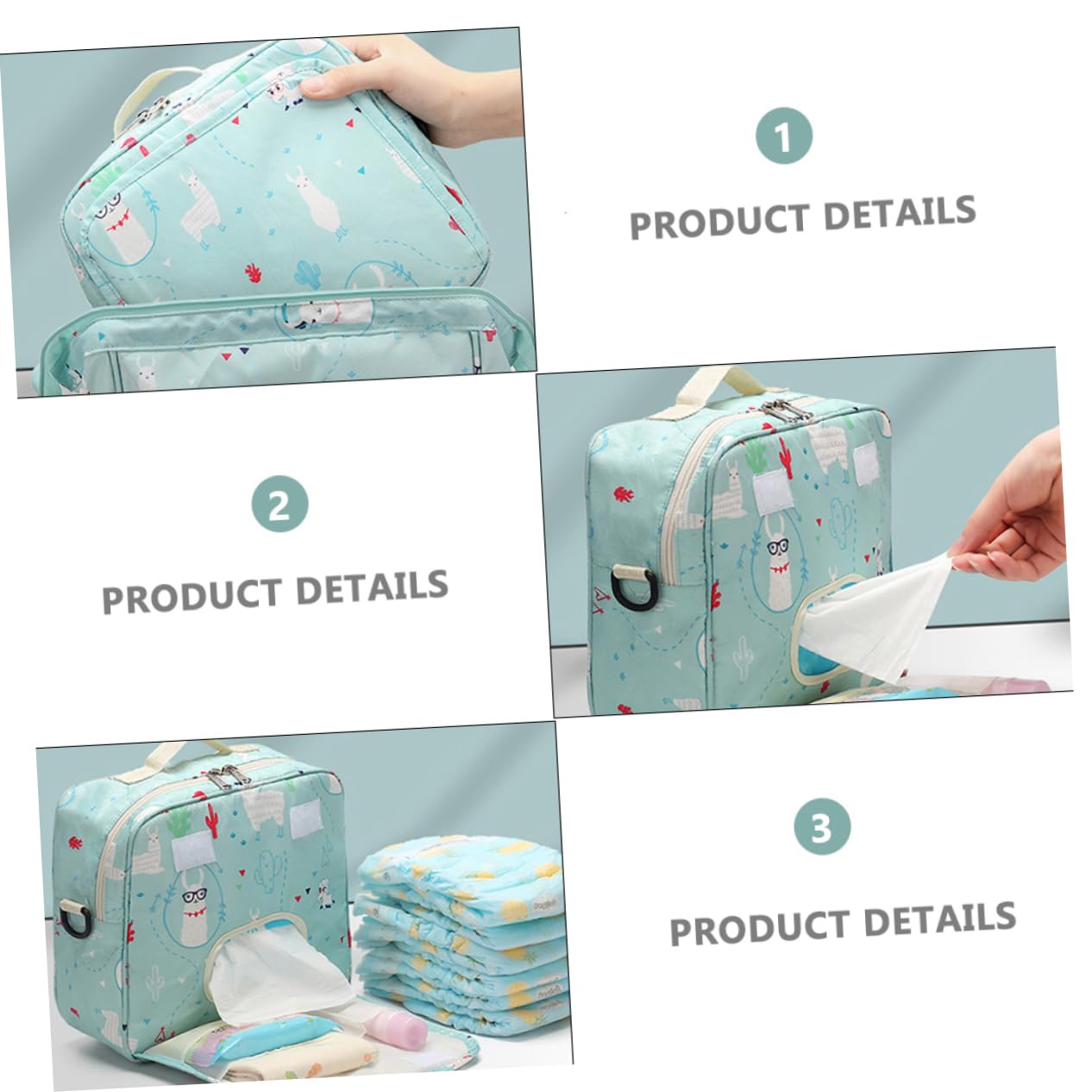 BESTonZON 2stücke Babytasche Für Windeln wasserdichte Wickeltasche Praktische Aufbewahrungstasche Für Babyausstattung Wiederverwendbarer Organizer Für Windeln Für Mütter Unterwegs