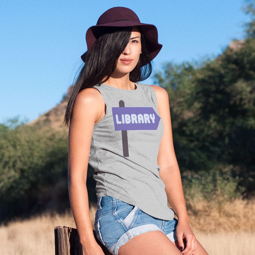 Library Women's Muscle Tank - Printed Tank Top - Cool Workout Tank