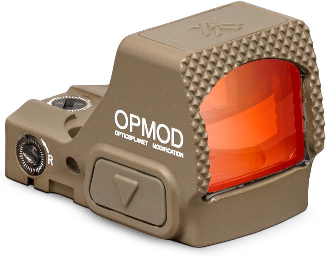 OPMOD Vortex Optics Defender-ST 1x Reflex Micro Red Dot, 6 MOA Dot, Tan, 843829145855