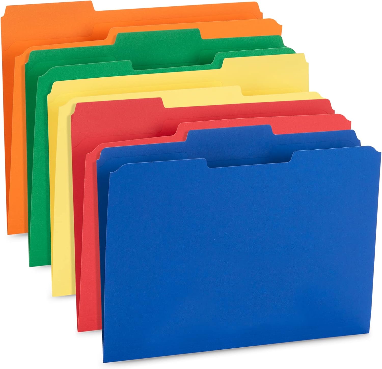 Amazon.com : 100 Blue Summit Supplies 1/3 Cut, File Folders, Letter ...