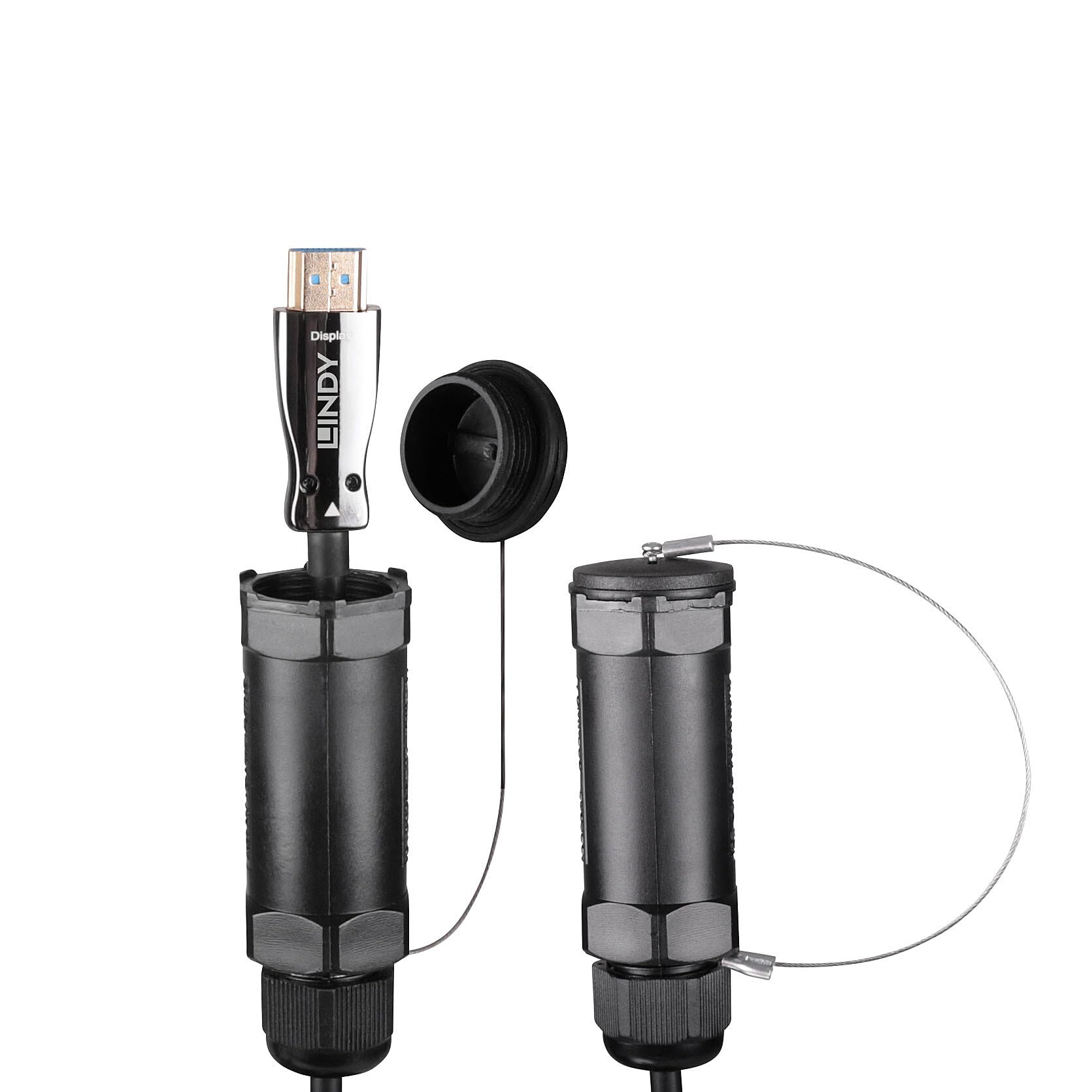 LINDY Cavo HDMI schermato 8K60 fibra ottica ibrida 50m
