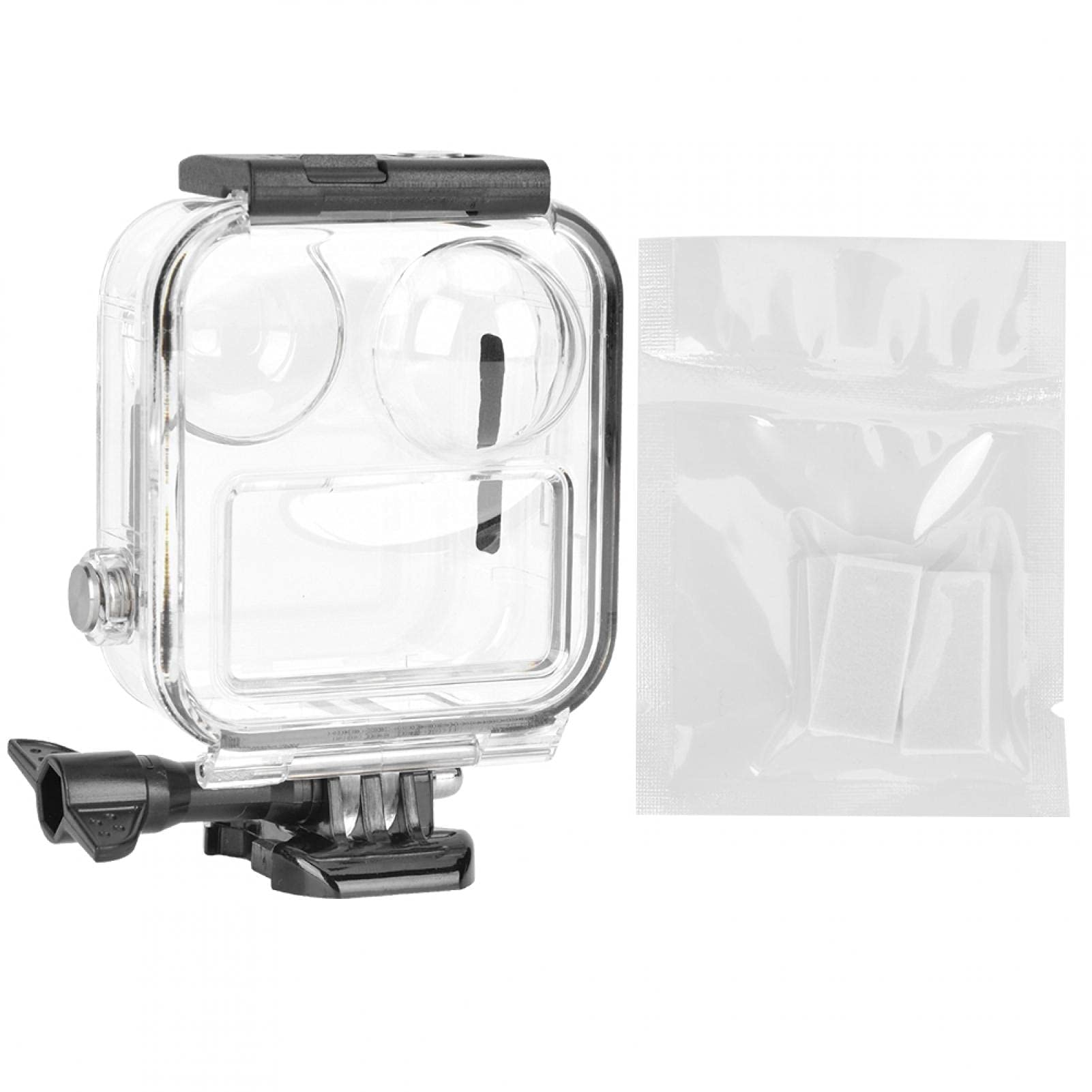 Custodia impermeabile per action cam, custodia protettiva per action camera panoramica, custodia impermeabile regolabile per fotocamera subacquea con profondità di 20 m, accessorio per immersioni esti