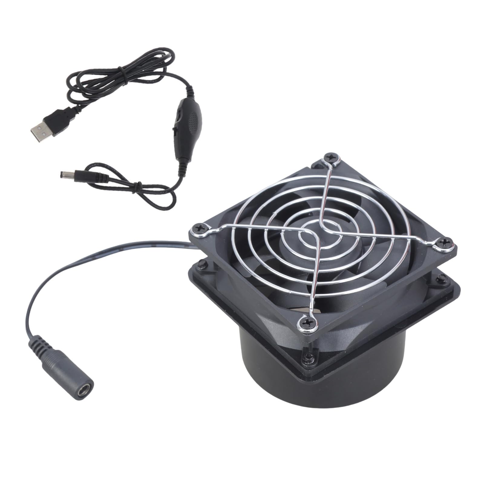YHAILI Quiet 8cm USB Powered Adjustable Speed Duct Blower With Air Pipe For Printers Pet Houses Workshops Ventilation Systems