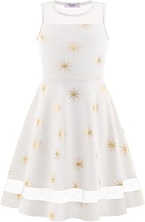 Girls Elegant Dresses Sleeveless Round Neck A-line Party Dance Graduation Mesh Dress Size 5-16 - Buy now