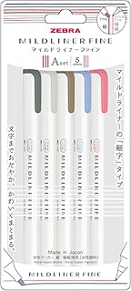 ゼブラ 水性ペン サインペン マイルドライナーファイン 5色セット A WYT9-5C-A