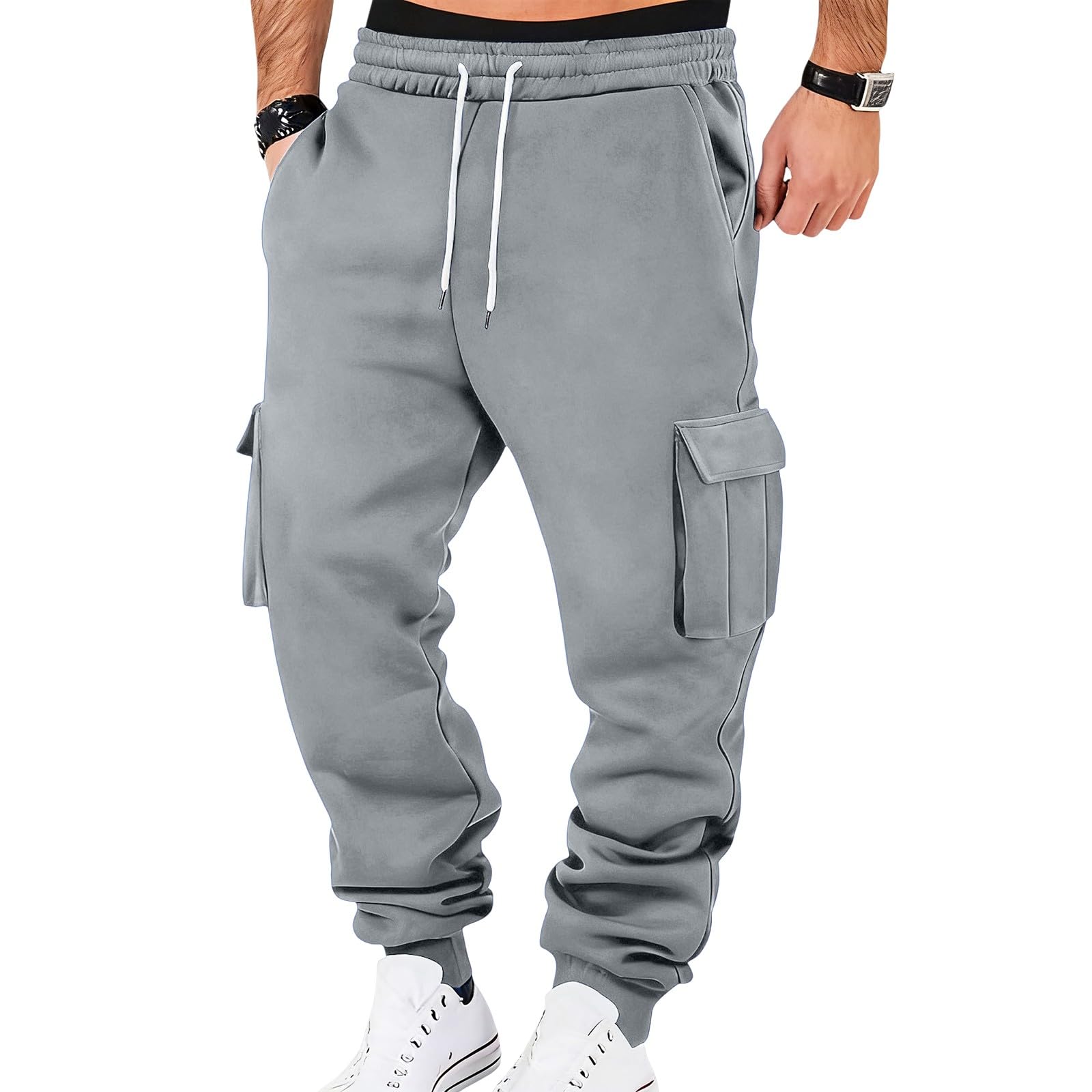 Conjunto de verano para hombre, informal, chándal de gimnasia para hombre, camisa con capucha de manga larga y pantalones de carga de cordón, conjunto deportivo de 2 piezas, juego para