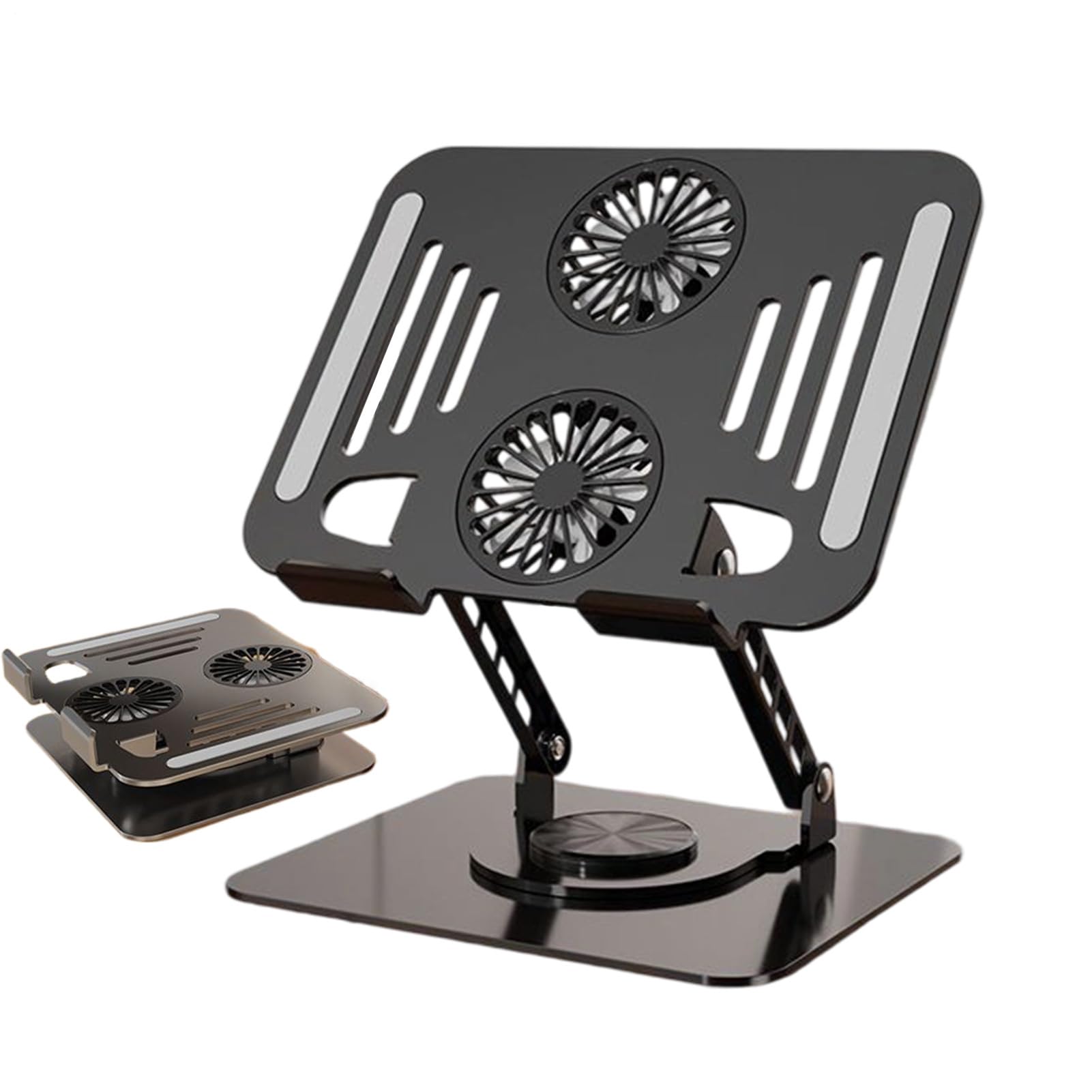 Supporto Portatile Laptop Computer Con Elevatore Pieghevole | Supporto Rotante e Rialzo per Laptop per Scrivania Rialzo Camera da , Soggiorno, Ufficio, Desktop, Tavolo, Studio, Lavoro,