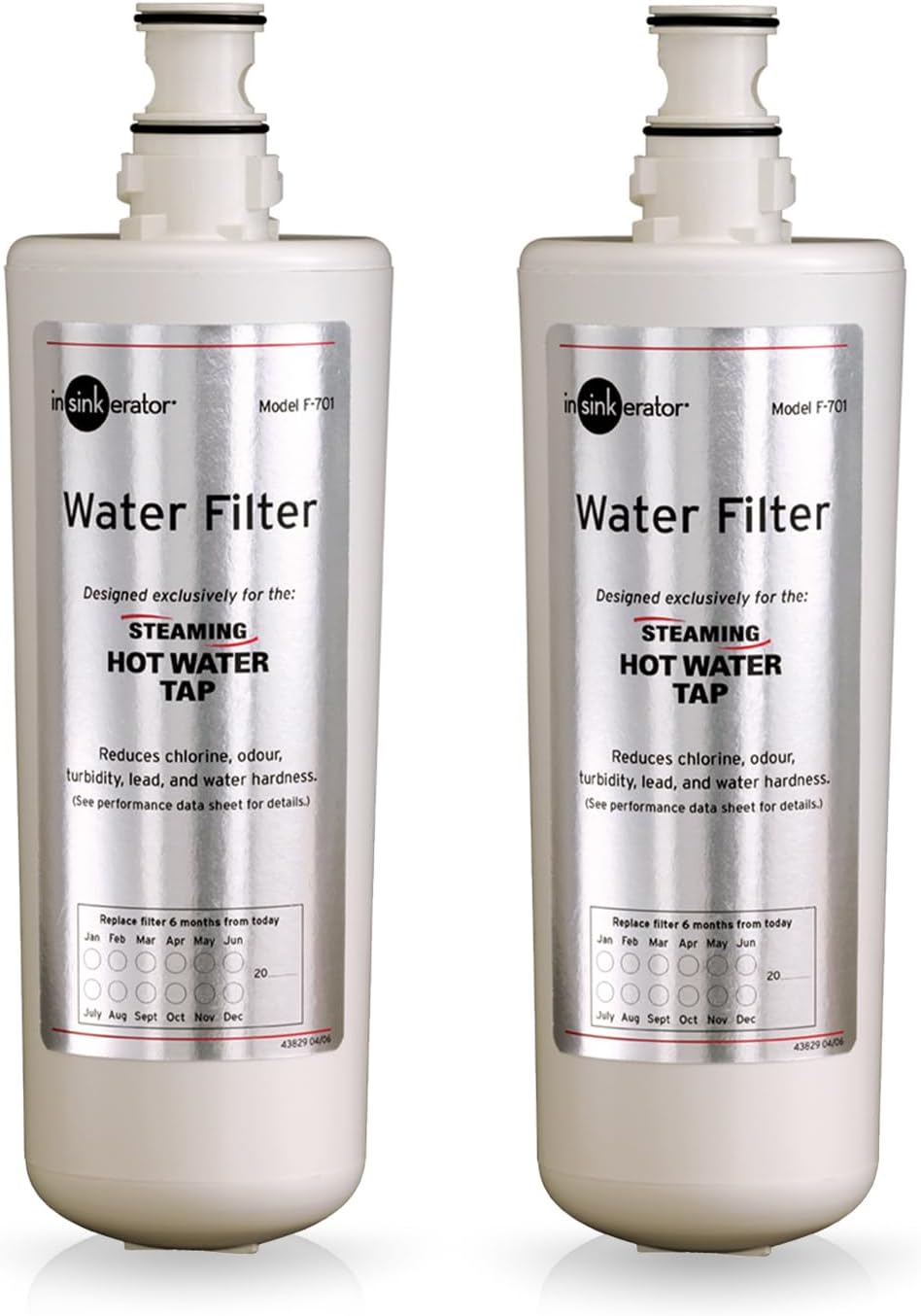 43961 Hard Water Filter F-701R Replacement Filter (Twin Pack), White