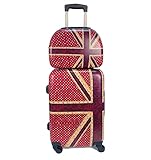 DESS Maleta De Cabina Equipaje De Mano con Neceser 4 Ruedas 360º Bandera Inglaterra