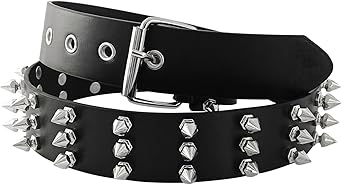 Spike Belts Punk Belts Plastic Studded Belt Rivet Belt Y2K Costume Halloween Dress up Accessory