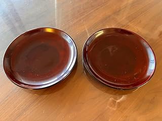 品輪島塗 丸皿 2枚セット 天甚権兵衛商店製 大極上本堅地 15cm