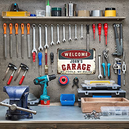 Gifts For Dad, Metal Dad Sign, Personalized Vintage Dad Sign With Name, Retro Custom Gifts For Men, 9 Different Designs, 8'' X 12'' - Decorative Tin Plaques For Garage Wall, Workshop Wall #TOP5