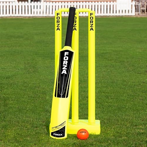 FORTRESS Garden Cricket Set - Available in 3 Sizes | Full Set or Half Set | Lightweight Cricket Equipment (Half Set | Senior (Full Size))