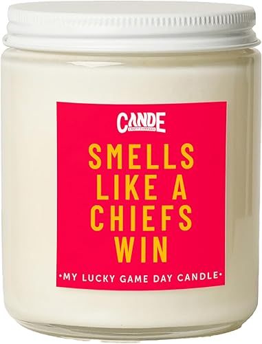 CE Craft - Vela con temática de fútbol, regalo para papá, regalo para hijo, regalo para jefes, vela temática de KC, regalo para él (vainilla borbon)