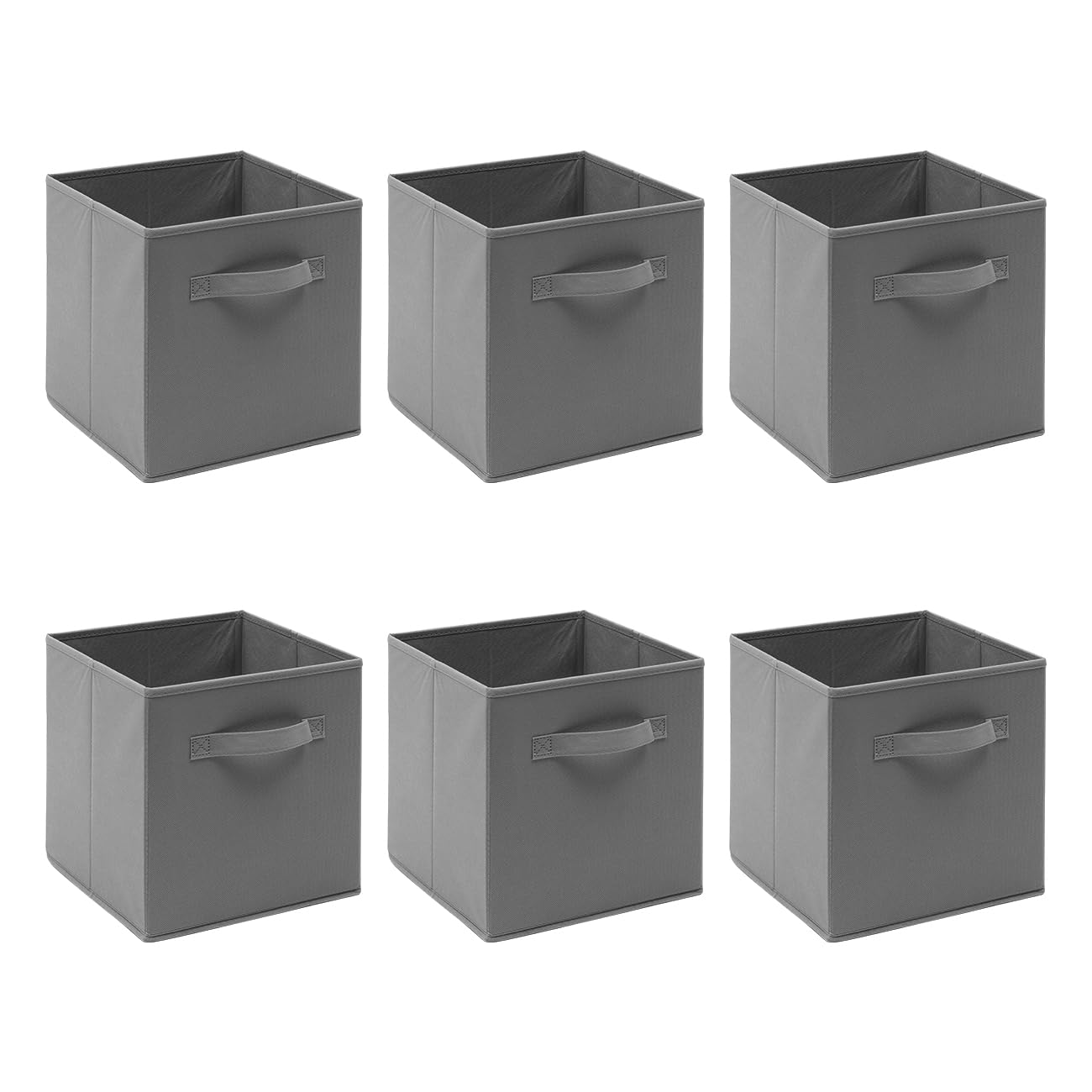 Foldable Storage Cubes Boxes Pack of 10 with Handle for Home Organization, Fabric Wardrobe Storage Box Organizer Basket Bins for Clothes Toys Towels, Collapsible&Durable Dark Blue 33x38x33cm — view 65