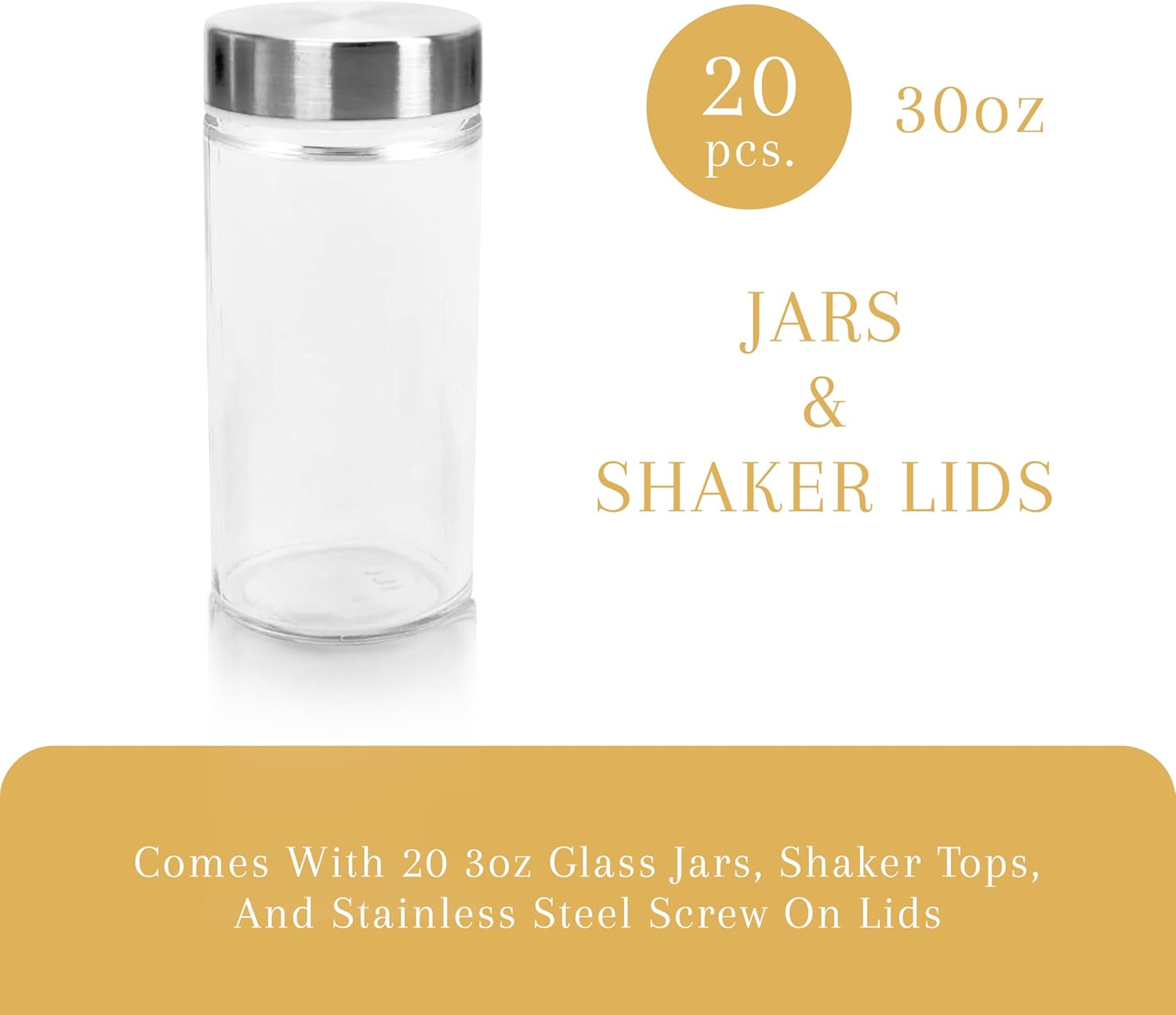 2LB Depot Spice Organizer - Airtight Glass Jars for Easy Storage - Stackable Spice Storage with Silicone Funnel for Mess-Free Pouring and Storing - Keep Your Spices Fresh and Organized - Black