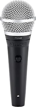 Shure Shure Dynamic Vocal Microphone Cardioid/with Switch/XLR-XLR Cable Included PGA48-XLR-J BlackDomestic Regular Product/Manufacturer 2 Years