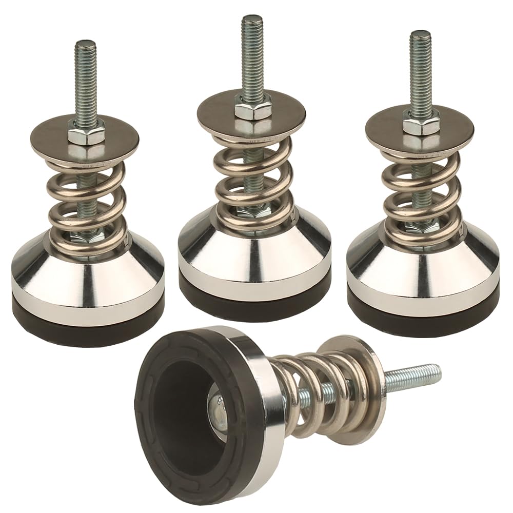 Almohadilla de choque de aire acondicionado, aislador de montaje en resorte, aislador de vibración de resorte resistente, base de 1.97 pulgadas de diámetro, rosca M8 de tornillo de