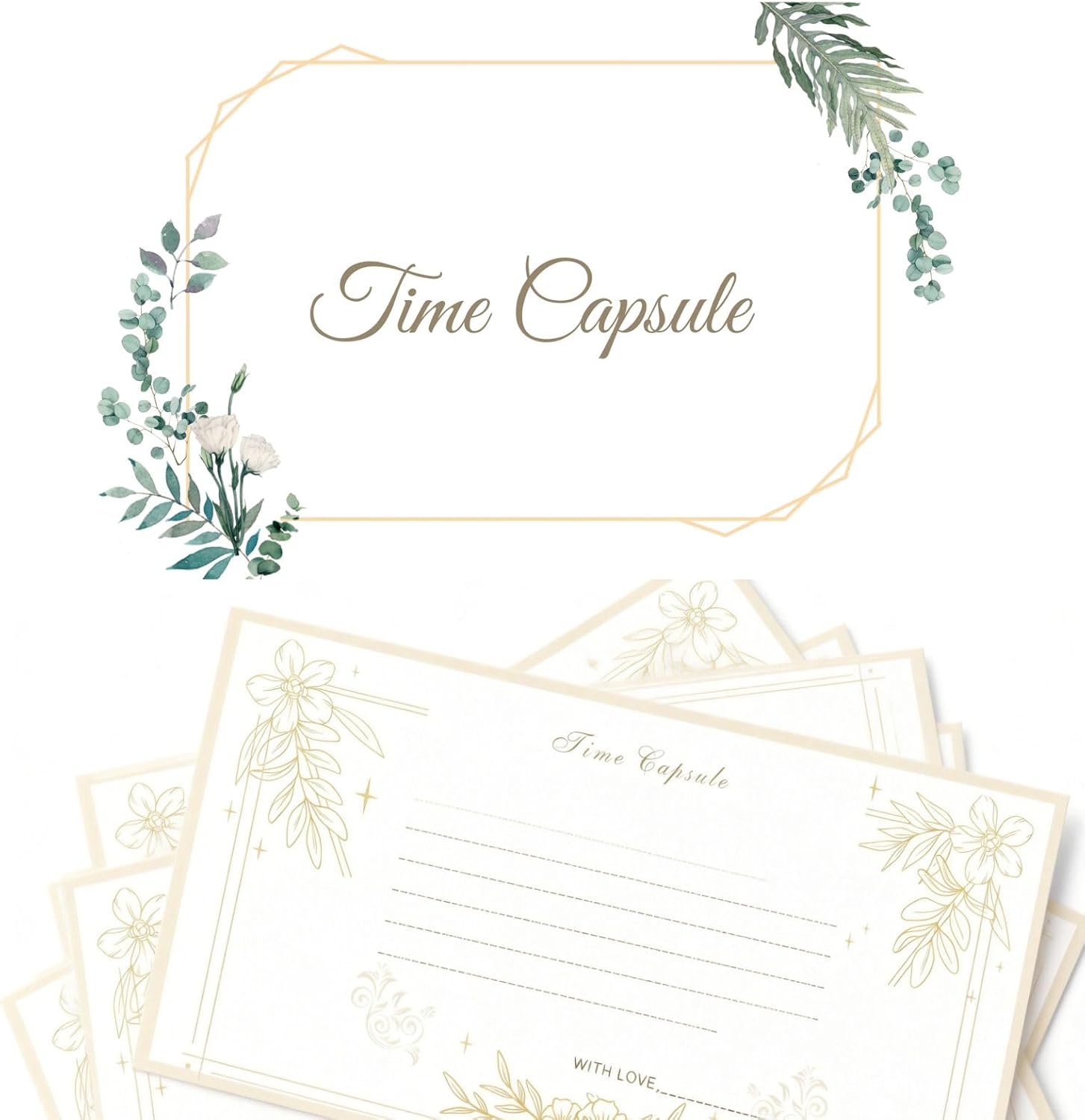 Stainless Steel Time Capsule Kit Engraved Keepsake Box for Letters to The Future, Wedding, Anniversary, Birthday, Graduation Gift (Custom Time Capsule)