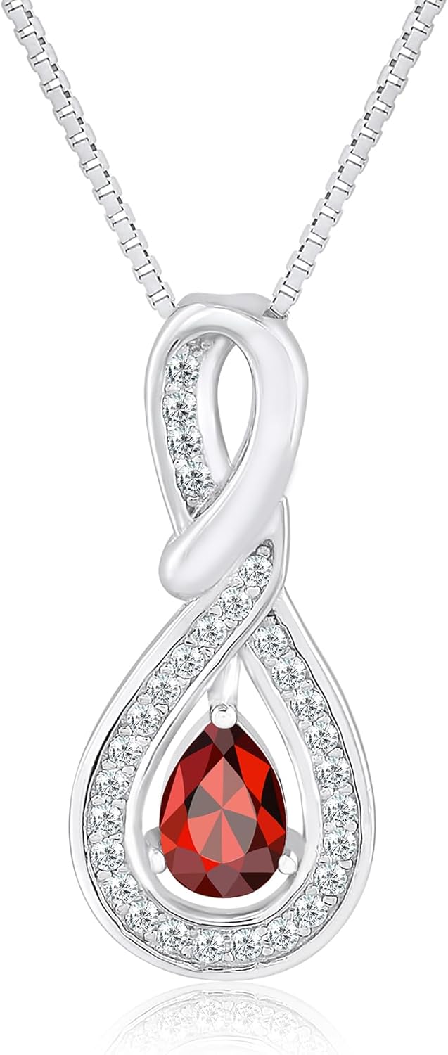 Jeolry Infinity Birthstone Necklace for Women Mom Necklace