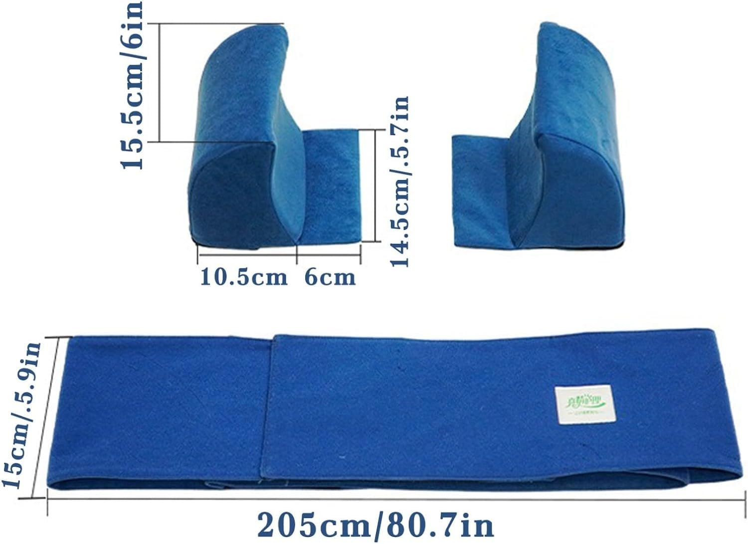 Soporte Lateral para Silla de Ruedas Almohadilla para el Cuerpo y cojín para Protectores Laterales y Almohadas de cuña de Espuma postural Incluidas Almohadilla antiinclinación Lateral, cojín antides