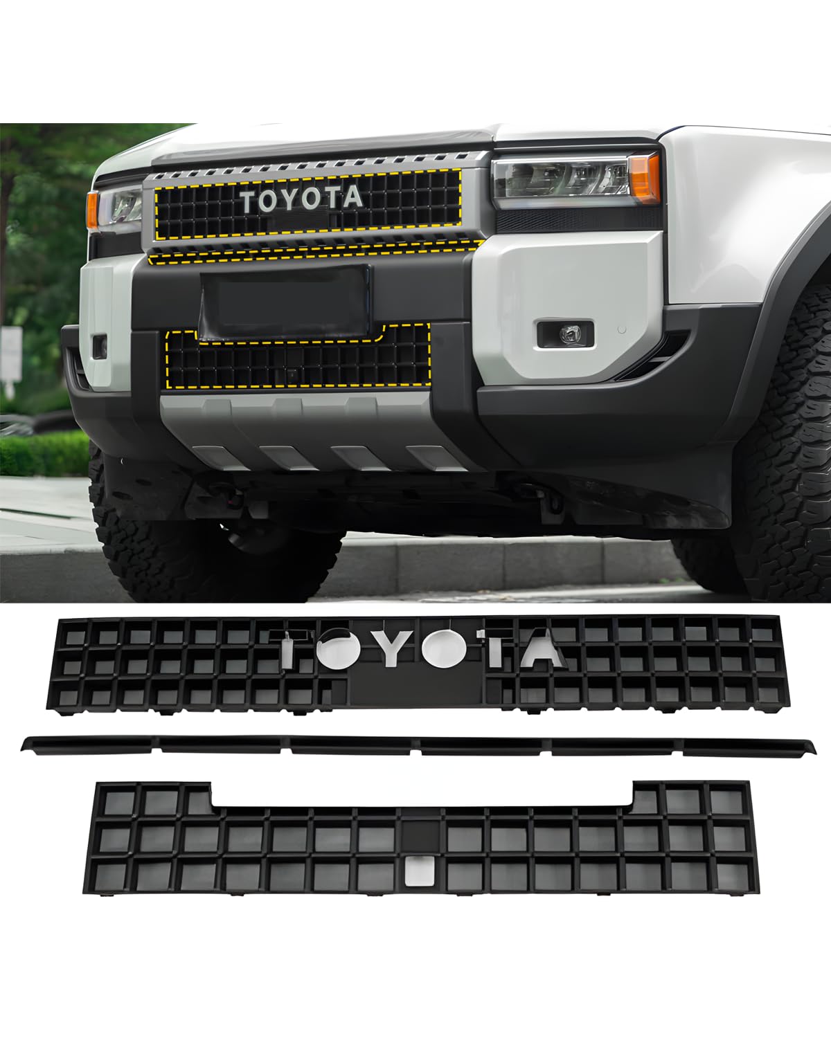 TOYOTA ランクル250 VX グリル シルバー 3点セット TOYOTA ランクル250