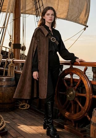 Medieval Half Shoulder Cape Renaissance Split Shawl Cavalier Shawl Shrug Ranger's Cloak LARP Warrior Costume