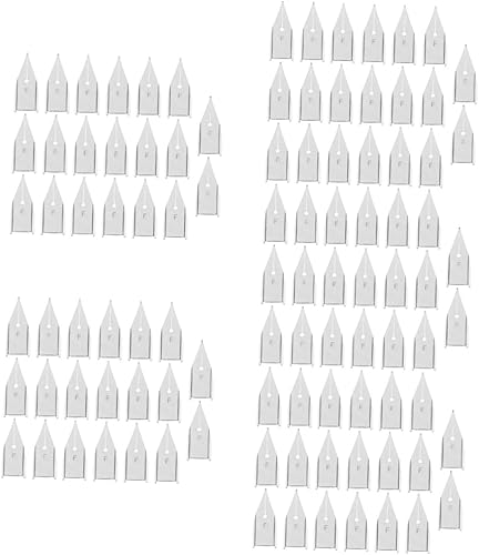 VILLCASE 100 bolígrafos de papelería para caligrafía, cabezales de cómic, pluma estilográfica de repuesto para fuente, pluma estilográfica, repuesto