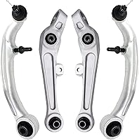 Vista 280 de Detroit Axle - 4 brazos de control de extremo delantero para Nissan Frontier Xterra 2000-2004 Brazos de control inferior y superior con rótulas