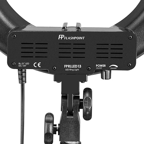 Miniatura 3 de Luz de anillo para fotografía y video, luz de iluminación regulable, de corriente alterna, de Flashpoint