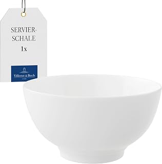 Villeroy & Boch – Royal Salat-/ Servierschüssel Weiß, Spülmaschinenfest, Mikrowellensicher, Schüssel, Bowl, Schale, Salatschüssel, Premium Bone Porzellan