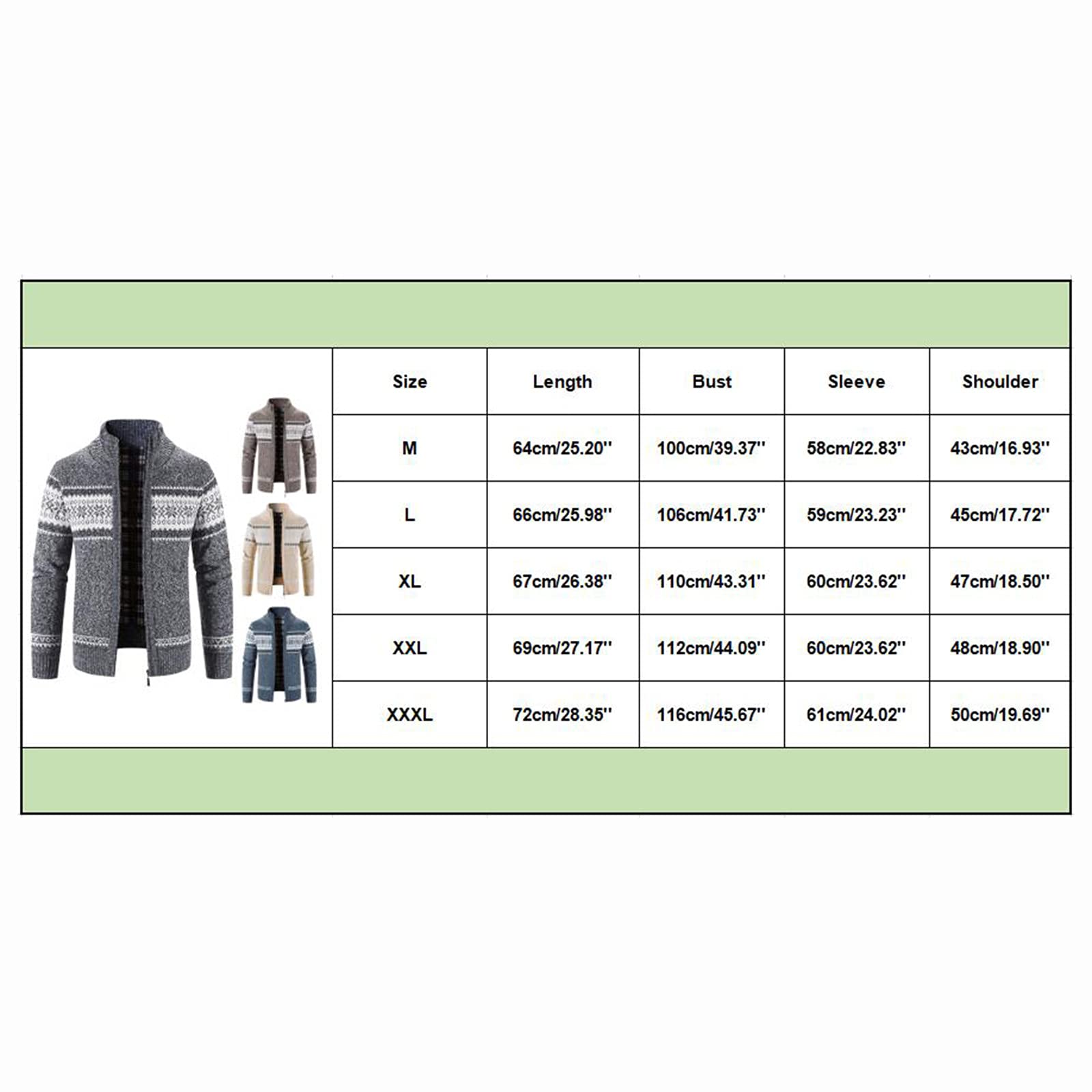 Hommes décontracté imprimé col montant fermeture éclair à manches longues poche chaud Cardigan léger tricot veste manteau pour le travail à la maison Veste Homme Grande Taille Doudoune