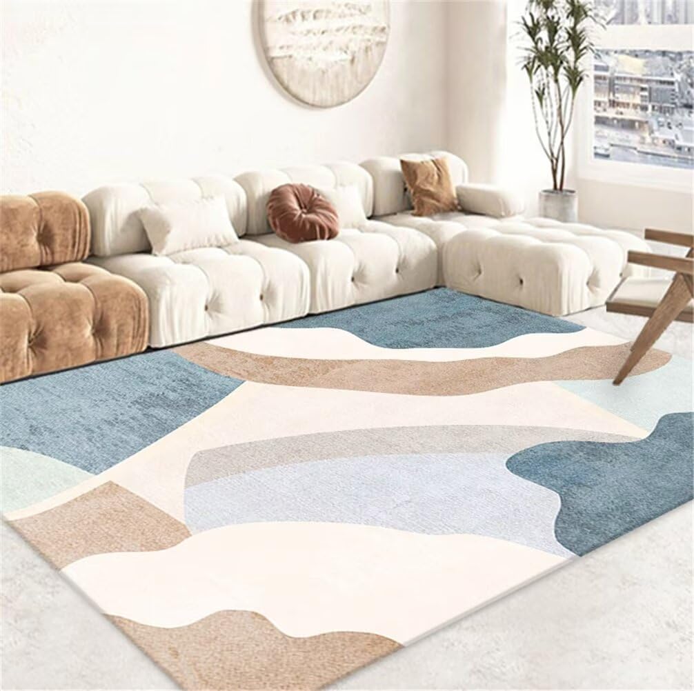 Chambre enfant tapis bleu douillet 150x200cm pour moments en famille